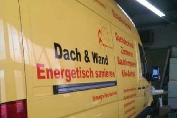 Fahrzeugbeschriftung Dachdeckerei DB Sprinter 